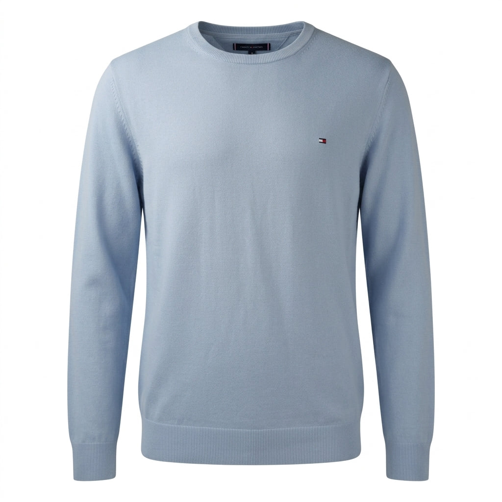 Maglione girocollo da uomo Tommy Hilfiger - Colore celeste azzurro pastello 