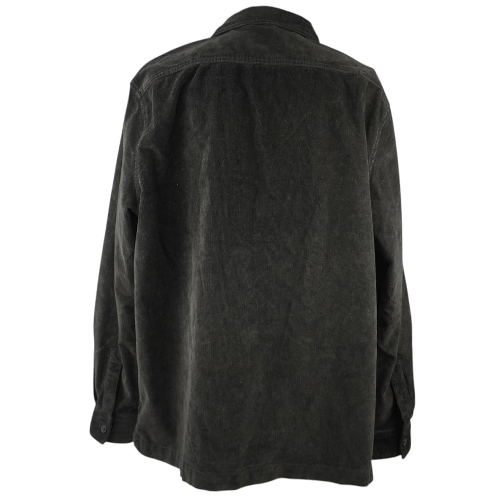 Overshirt uomo Barbour - Giacca camicia a maniche lunghe vista frontale - Colore nero