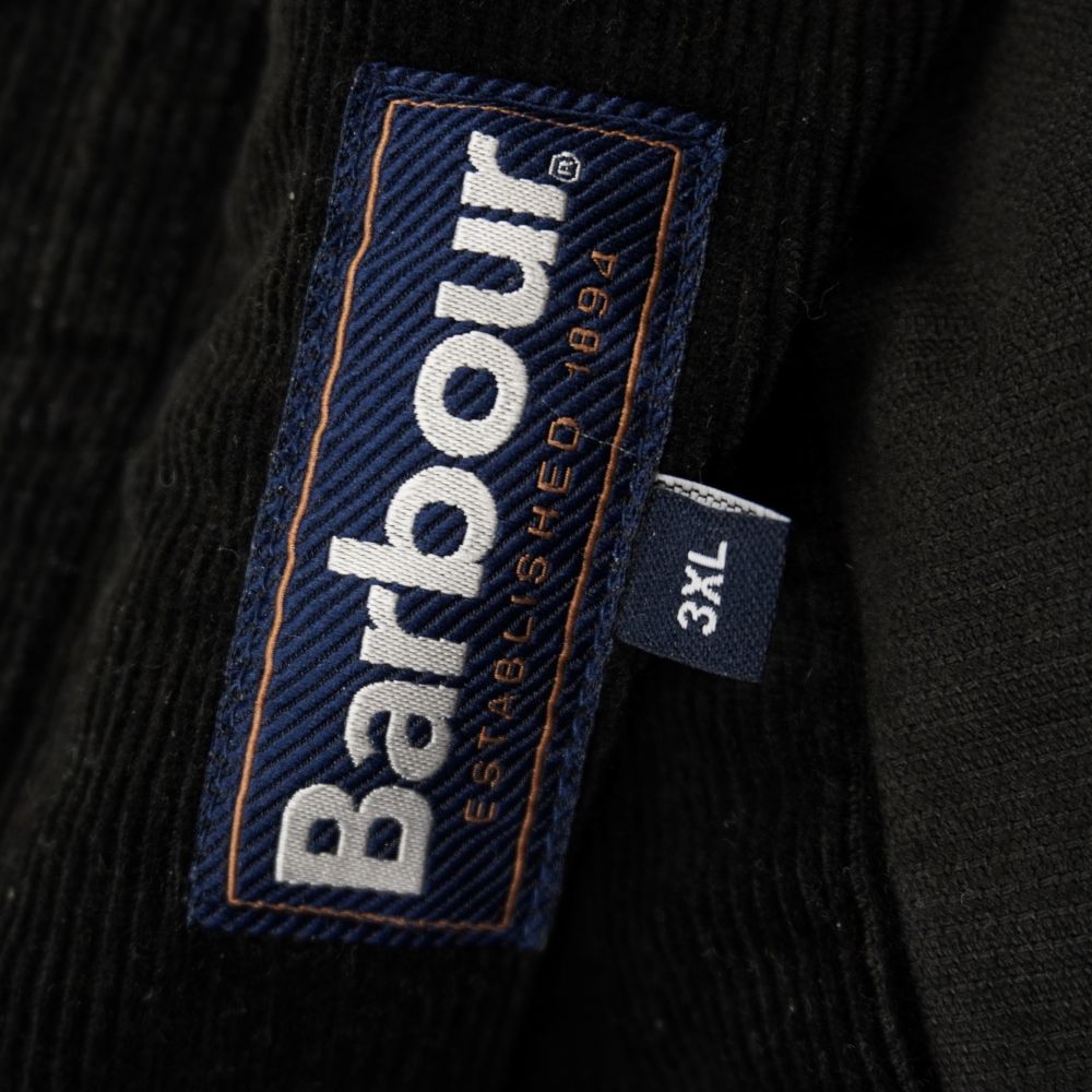 Overshirt uomo Barbour - Giacca camicia a maniche lunghe vista frontale - Colore nero