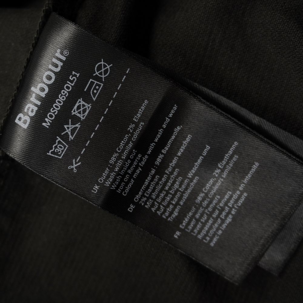 Overshirt uomo Barbour - Giacca camicia a maniche lunghe vista frontale - Colore nero