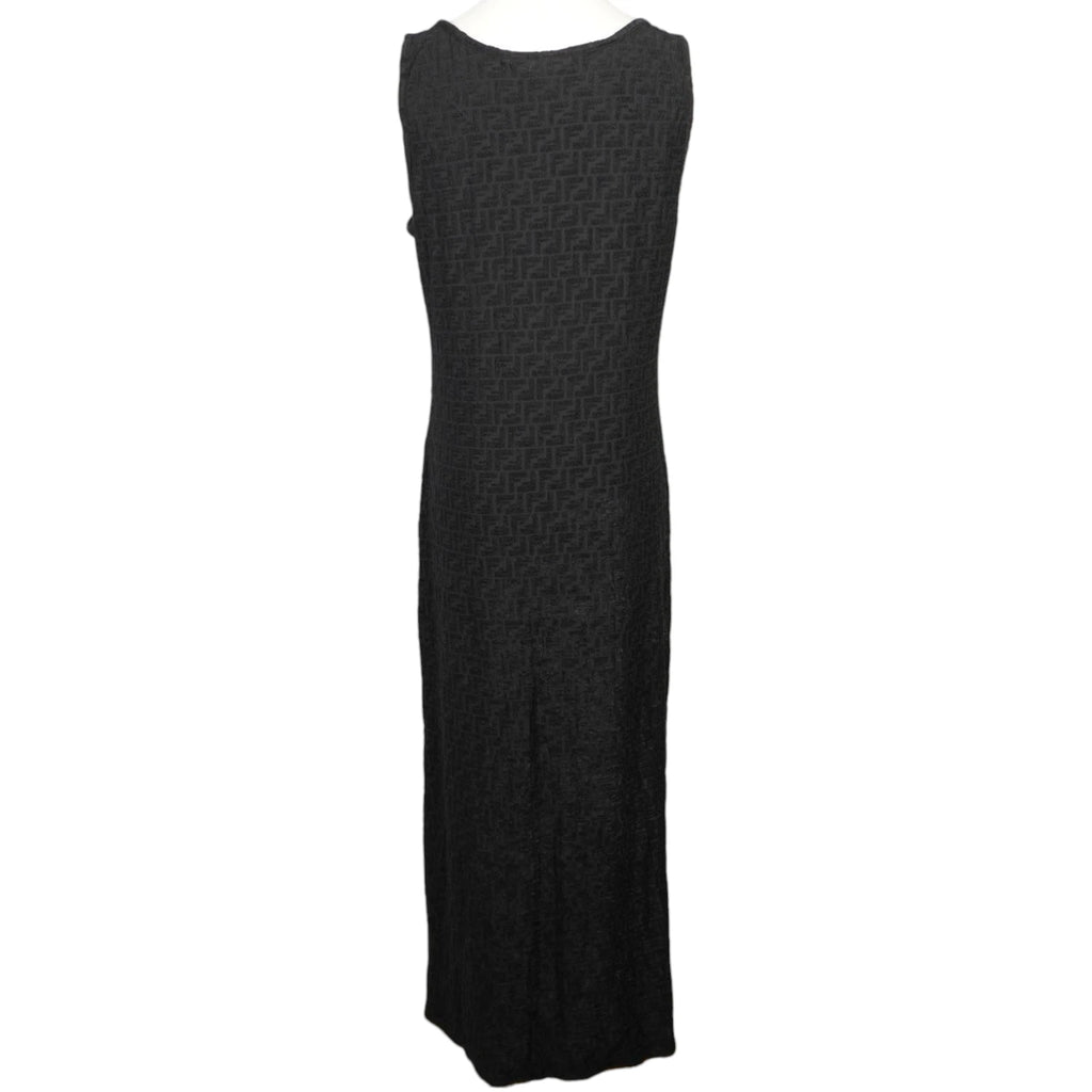 abito-lungo-fendi-zucca-nero