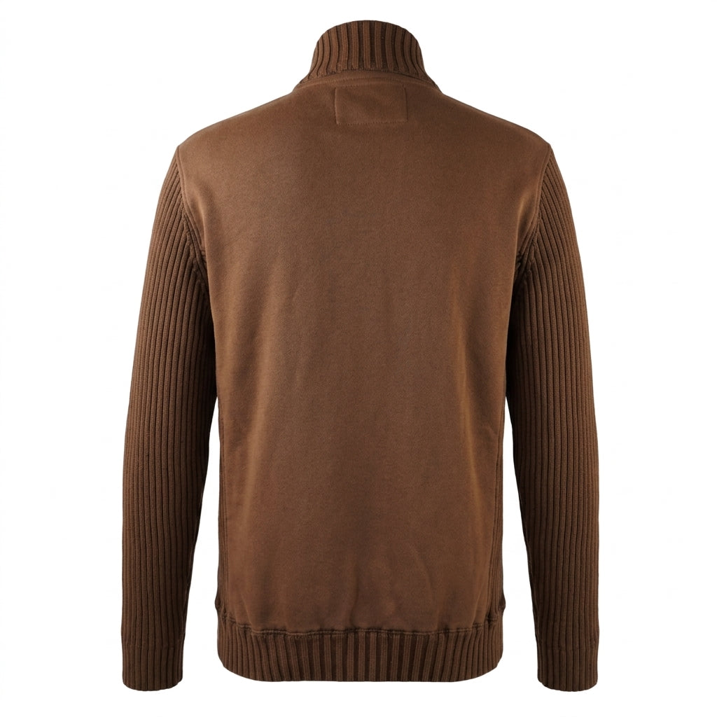 aviazione-navale-cardigan-felpa-zip-marrone-xl