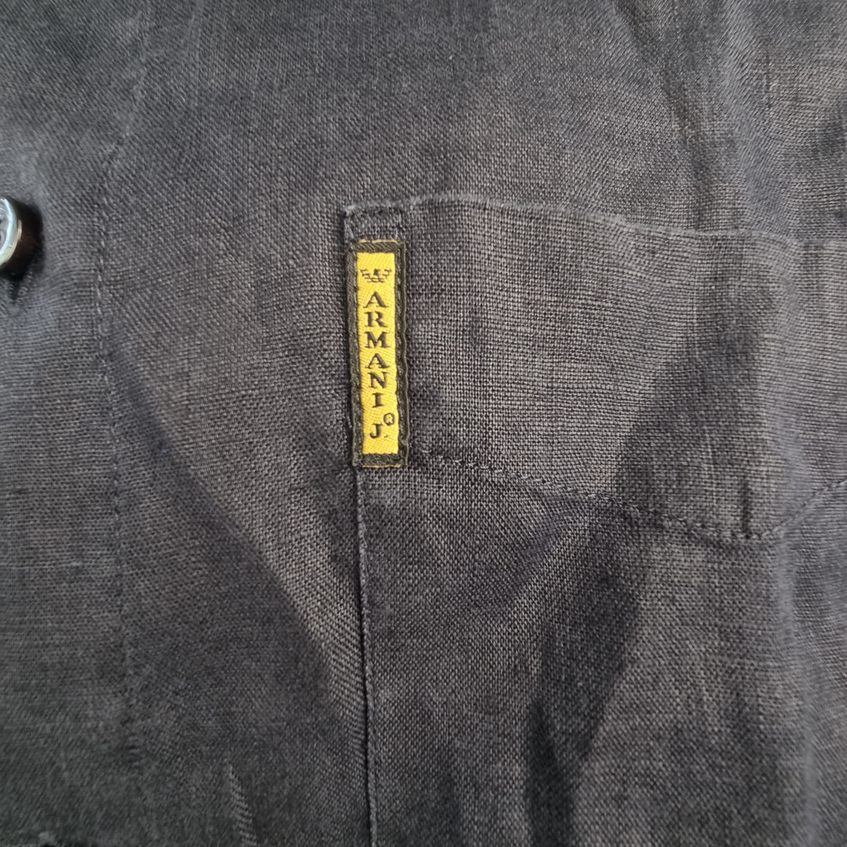 camicia-nero-antracite-armani-jeans-vintage