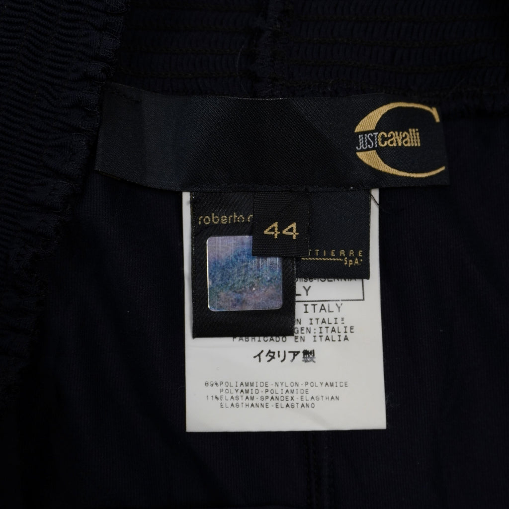 gonna-midi-nera-just-cavalli-vintage-vita-alta-fascione-elastico-arricciato-spacco-dietro