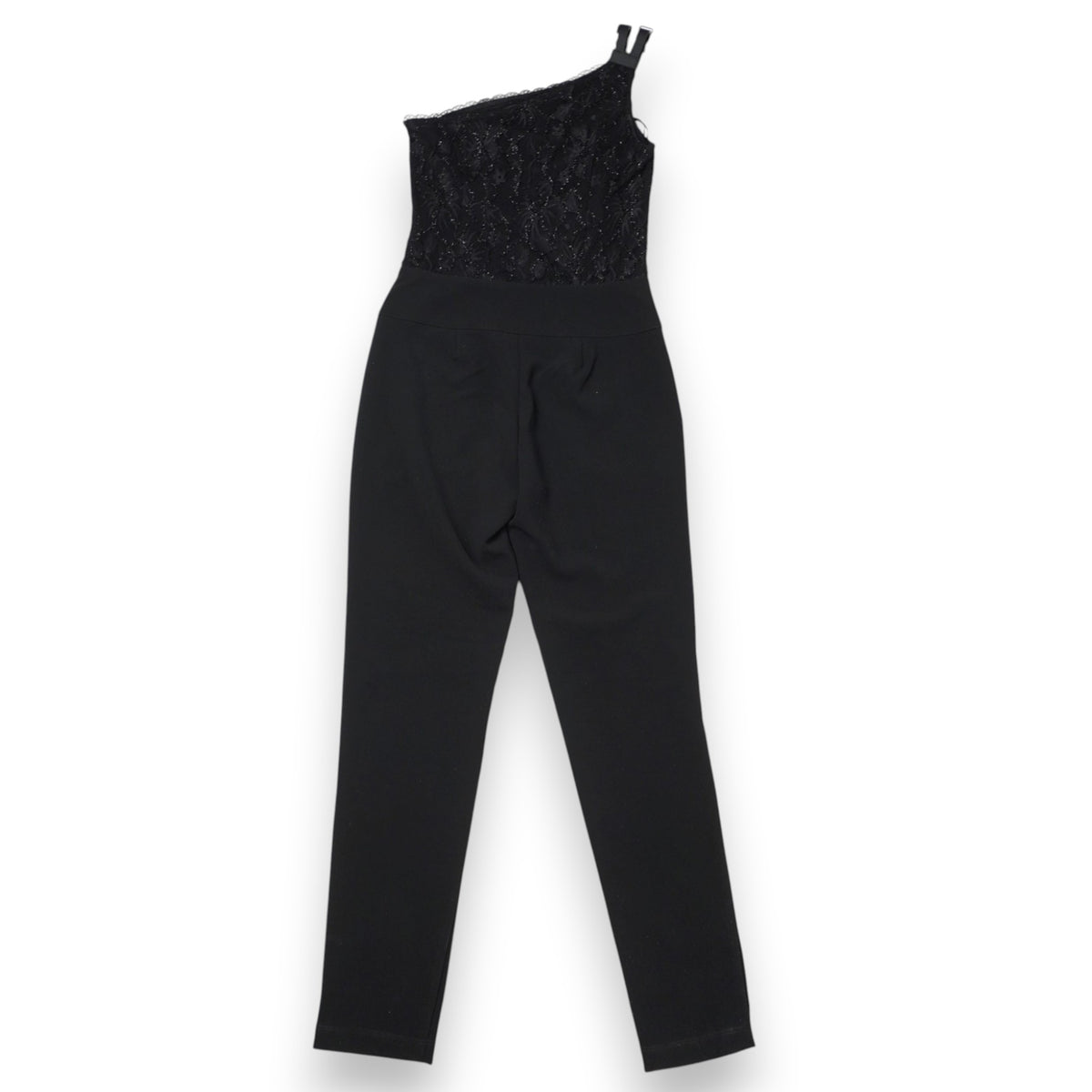 guess-tuta-intera-elegante-monospalla-nera-pizzo-pantalone-sigaretta