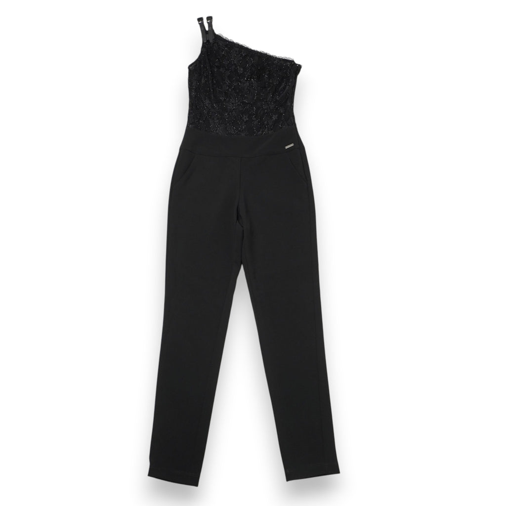 guess-tuta-intera-elegante-monospalla-nera-pizzo-pantalone-sigaretta