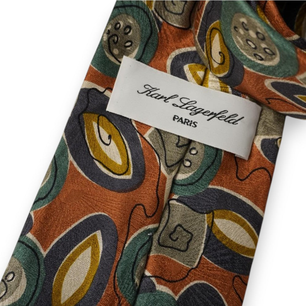 karl-lagerfeld-cravatta-vintage-seta-arancione-ruggine