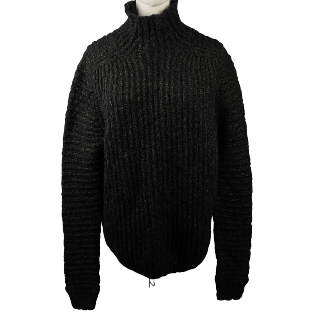maglione-dolcevita-grigio-antracite-just-cavalli-lana-alpaca-coste-intreccio-stringhe-schiena