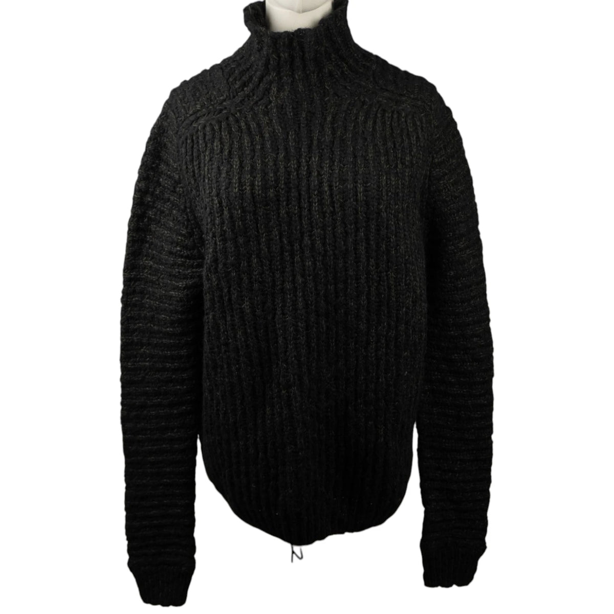 maglione-dolcevita-grigio-antracite-just-cavalli-lana-alpaca-coste-intreccio-stringhe-schiena