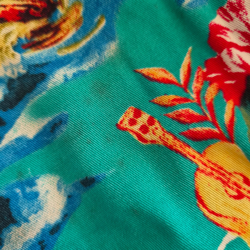 minigonna-vintage-dg-dolce-gabbana-beachwear-stampa-hawaii-azzurro-verde-fiori-ibisco