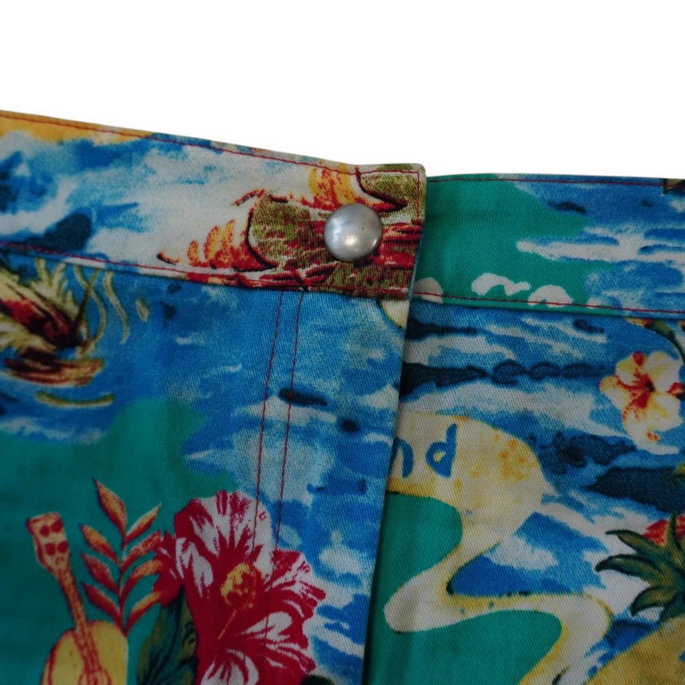minigonna-vintage-dg-dolce-gabbana-beachwear-stampa-hawaii-azzurro-verde-fiori-ibisco