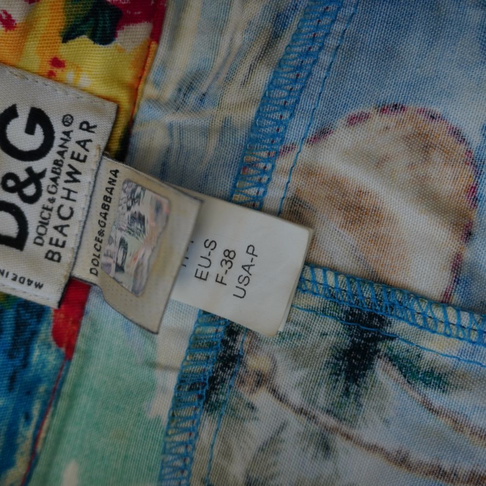 minigonna-vintage-dg-dolce-gabbana-beachwear-stampa-hawaii-azzurro-verde-fiori-ibisco