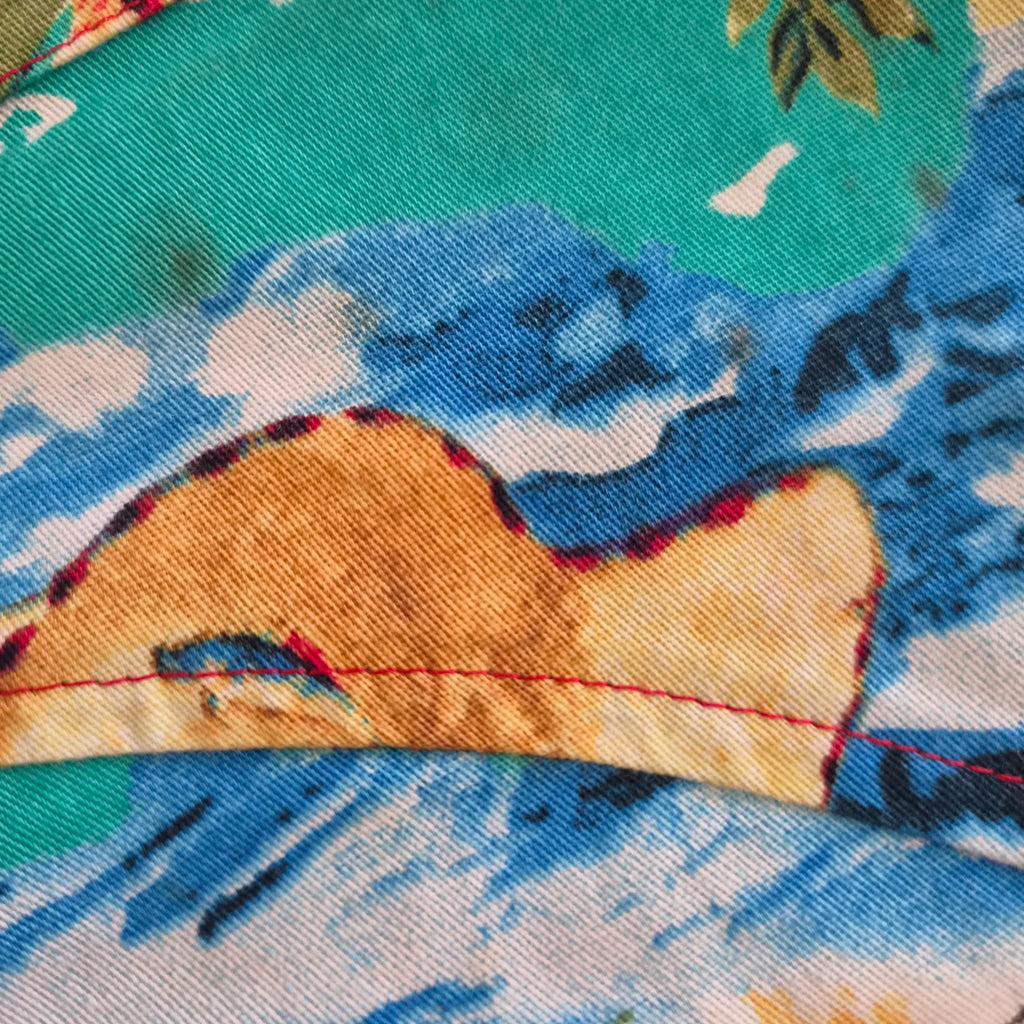 minigonna-vintage-dg-dolce-gabbana-beachwear-stampa-hawaii-azzurro-verde-fiori-ibisco