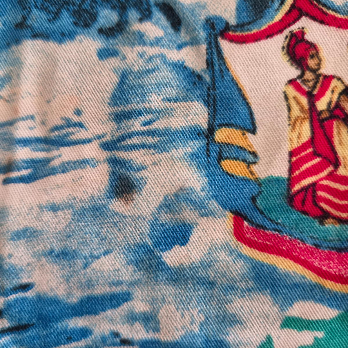 minigonna-vintage-dg-dolce-gabbana-beachwear-stampa-hawaii-azzurro-verde-fiori-ibisco