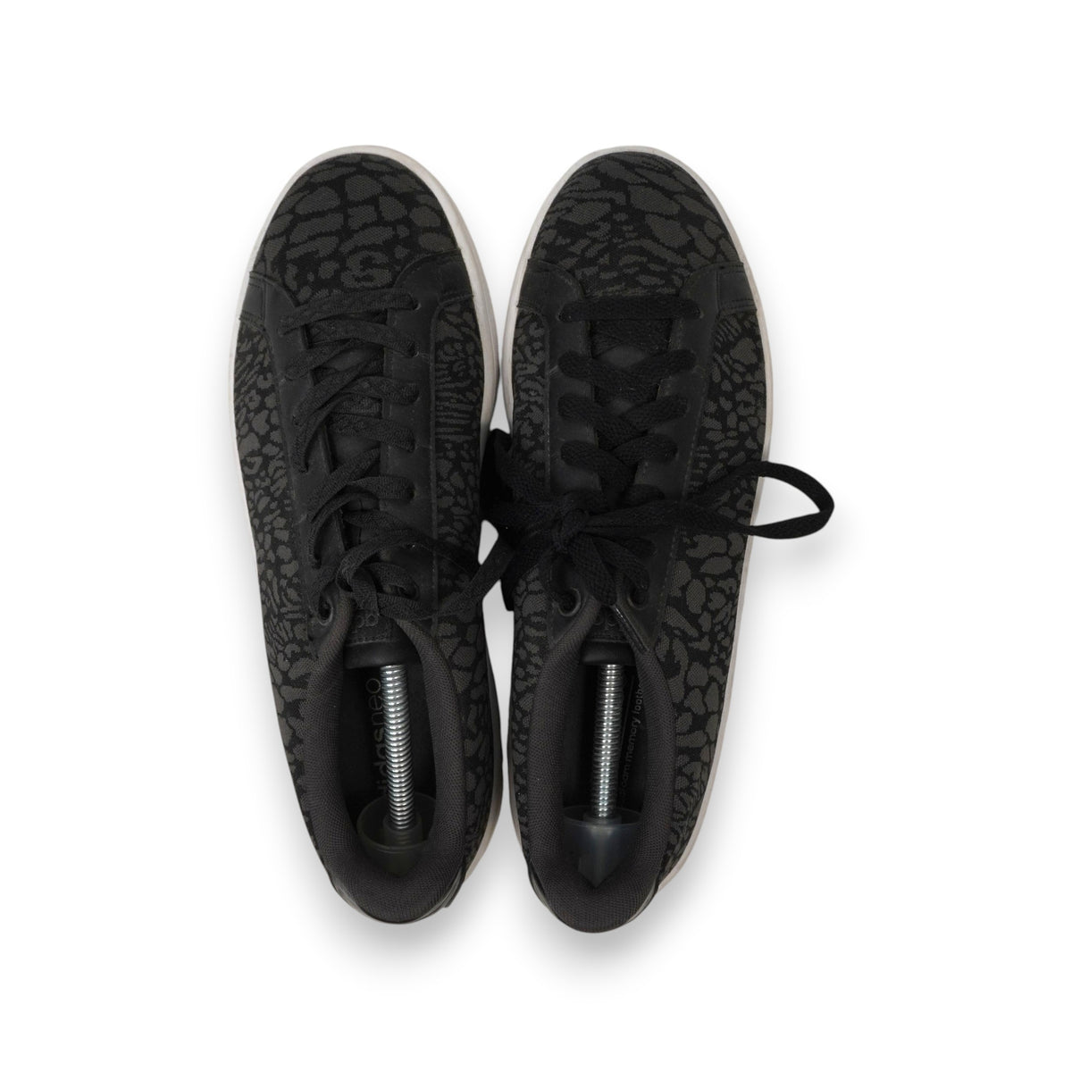 Scarpe sneakers uomo Adidas Neo Cloudfoam Advantage nere e grigie vista dall'alto della tomaia